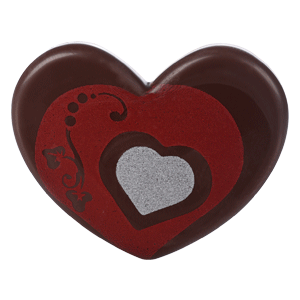 Corazón San Valentín 4 mod. de chocolate negro Modecor 34835